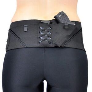 Black Lace-Up Concealed Carry Waistband
